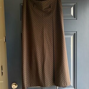 East 5th Black and White Striped Skirt